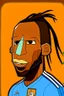 Placeholder: Didier Drogba Footballer, cartoon 2d