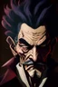 Placeholder: A portrait of a bizzare villain from One Piece anime, Caravaggio style