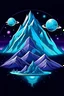 Placeholder: futuristic mountain cosmic with crystal and ufo