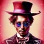 Placeholder: johnny depp willy wonka, evil, red goggles