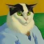 Placeholder: Portrait of a cat by Van Gogh