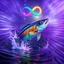 Placeholder: infinity symbol ∞ with vibrant powerful fish jumping out of the water, striking, neon, chiaroscuro, dramatic, captivating, powerful, fantasy, beautiful, octane render, 16k post-production, artstation: award-winning: atmospheric: commanding: fantastical: clarity: ultra quality: striking: brilliance: stunning colors: amazing depth; lens: f/11, 35mm