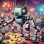 Placeholder: The invading robots are party animals!