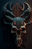 Placeholder: a devil's skull with circuitry for horns