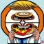 Placeholder: Trump eating pizza