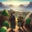 Placeholder: real life like cactus in the desert in arizona, grand canyon,anime