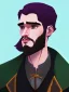 Placeholder: Portrait of a 30 year old strange gay wizard like John Snow