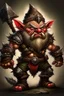 Placeholder: gnome warrior enraged fury berserker fantasy barbarian armored wild savage angry