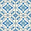 Placeholder: Greek style, Mediterranean style tile, minimal blue white and cream colors