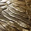 Placeholder: shiny metal leaf, elegant carving patterns, mythic,