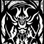 Placeholder: Devil demon satan king code prophecy black and white book