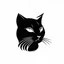 Placeholder: A simple black logo of a cat, vectorized, white background