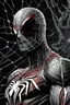 Placeholder: Arte lineal Spiderman cyborg, calidad ultra, hiperdetallado, maximalista, color blanco, increíble obra