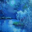 Placeholder: wane of summer impressionism style dark blue