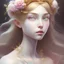 Placeholder:  full Closeup face portrait of a girl wearing crown of flowers, smooth soft skin, big dreamy eyes, beautiful intricate colored hair, symmetrical, anime wide eyes, soft lighting, detailed face, by makoto shinkai, stanley artgerm lau, wlop, rossdraws, concept art, digital painting, looking into camera