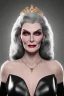 Placeholder: Carmen Dell`orifice as evil queen in black leather gown, angry, busty, curvey, cleavage, unreal 5, octane render,cinema4d, dynamic lighting, dramatic lighting, 4k, redshift render, highly detailed, hyper realistic