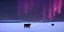 Placeholder: Small lonely cattle farm in a bleak cold land, desolate, snowy, northern lights