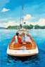 Placeholder: on the boat , american 1960's pop art