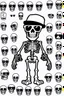 Placeholder: skeleton whit cool sunglasses, GG emotes, sprite sheet