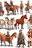 Placeholder: Draw me an image of harray potter characters, but all are horses