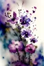 Placeholder: watercolor, Small geometric shapes flowers, abstract, rorschach ink blot test, background,colours