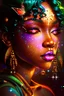 Placeholder: extremely beautiful art, cosmic, highly creative, rich colors, cinematic light, amazing details black woman