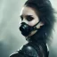 Placeholder: portrait of beautiful woman wearing ultra cyberpunk dystopian fashion, breathing mask, leather, tattered skirt, tubes and wires, stunning, mist and fog, 8k, high-quality, ultra-fine detail, Brian Froud, Howard Lyon, Anna Dittman, Anne Stokes, Selina French, Greg Rutowski