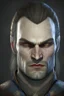 Placeholder: Portrait of Emhyr, from the Witcher 3 videogames, with dark eyes and no beard