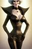 Placeholder: Carmen Dell`orifice as evil queen in black leather, leather, busty, cleavage, angry, stern look. character design by cory loftis, fenghua zhong, ryohei hase, ismail inceoglu and ruan jia. unreal engine 5, artistic lighting, highly detailed, photorealistic, fantasy