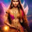 Placeholder: bright indian fairy, beautiful portrait, flowery landscape, light, sun