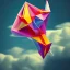 Placeholder: colorful origami in the clouds