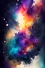 Placeholder: nebula, stars, abstract painting, watercolor, aqurelle, full color, 8k resolution, splashed, varied brushstrokes