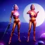 Placeholder: Realistic movie image, retro sci-fi, portrait, blonde action woman, sweet Marylin Monroe face, perfect iris, glow eyes. tight latex tights suit, weapon. strange planet, two moons background. epic style, vibrant color, highly detailed, unreal engine 5, ray tracing, RTX, lumen lighting, ultra detail, volumetric lighting, 3d, finely drawn, high definition, high resolution.