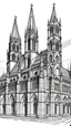Placeholder: huge cathedral building sketch style