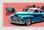 Placeholder: a true-to-life 1948 Chevrolet Fleetline, centered, intricate, extreme detailed, photorealism, center view, city background, pivot on chevrolet, pen and color marker painting by cheryl kelley