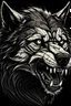 Placeholder: "Generate an AI line art of a 'Brutal Wolf' in a half-body shot. Depict the wolf with fierce and rugged features, emphasizing its strength and intensity. Use bold lines and sharp details to create a commanding and powerful portrayal of this iconic creature."