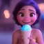 Placeholder: cute, smileing girl eating ice cream, Pixar, disney, cinema lighting, gaming, 8k, magic, love --q 1 --v 4