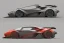 Placeholder: Supercar Vector 3d rendering Vector collage