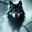 Placeholder: Black Wolf, huge, red eyes, 8K, cinematic lighting, sharp focus, masterpiece, expert