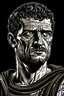 Placeholder: portrait roman mark antony black comic style