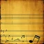 Placeholder: Rustic Grunge Textured Musical Notes Background.