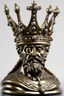 Placeholder: naked king (shoulders above) with crown that covers his whole face (from back, three-quarter-view)