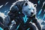 Placeholder: white bear in 8k solo leveling shadow artstyle, symbiote them, blue ice and thunder, neon effect, blue thunder, full body, apocalypse, intricate details, highly detailed, high details, detailed portrait, masterpiece,ultra detailed, ultra quality