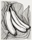 Placeholder: Simple line drawing illustration of a banana. White background.