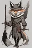 Placeholder: mysterius hunter with fox's mask like bloodborne style