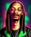 Placeholder: Snoop Dogg, smoke weed, dollars, weed background, hyper realistic