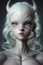 Placeholder: Alien Satyr,dreamy eyes, beautiful intricate colored hair, symmetrical, anime wide eyes, soft lighting, detailed face, by makoto shinkai, stanley artgerm lau, wlop, rossdraws, concept art