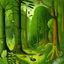 Placeholder: A green forest with insects painted by Edward Hicks