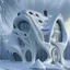 Placeholder: a house that is covered in snow, in the style of art nouveau organic forms, vray tracing, chromatic sculptural slabs, dark white and gray, melting, landscape fantasies, danube school