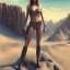 Placeholder: 4k realistic woman in a desert